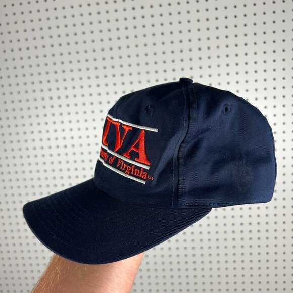 University of Virginia UVA Snapback Hat Vintage THE GAME 90s Script Blue Orange - Picture 3 of 7